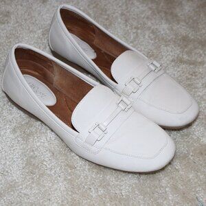White Leather Loafers